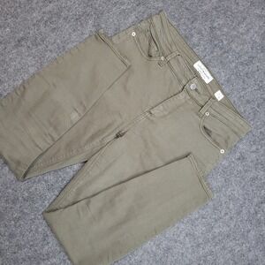 Lucky Brand Jeans Womens 6/28 Green Denim Ava Crop Skinny Boho Streetwear Grunge